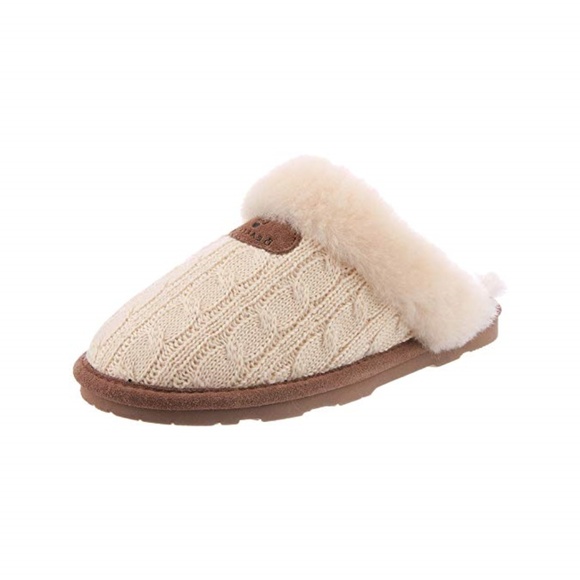 NIB BearPaw Effie Sheepskin Slipper Linen 6M - Picture 1 of 3